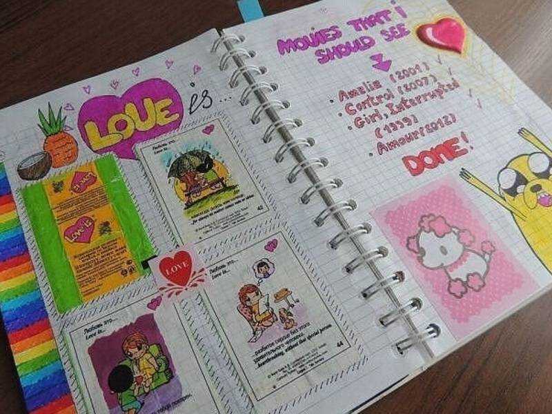 Новые идеи для личного дневника девочек 2020 на фото