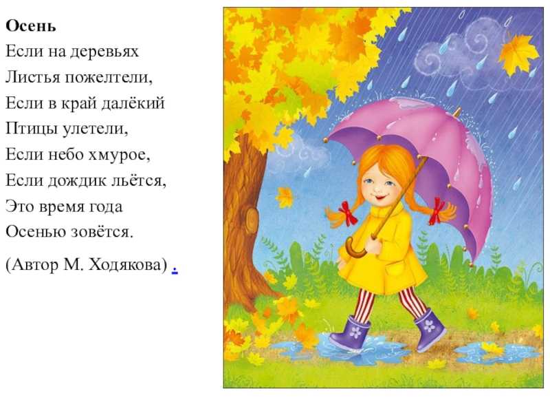 Стихи про дождик для детей 4-5 лет