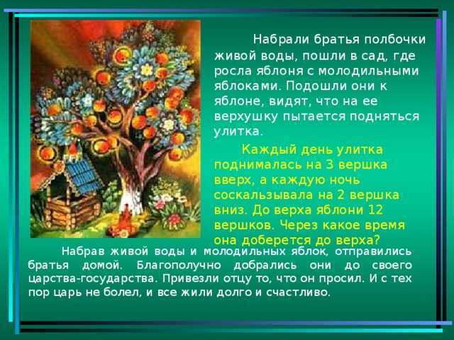 Сказка о молодильных яблоках и живой воде 💫 русская народная сказка