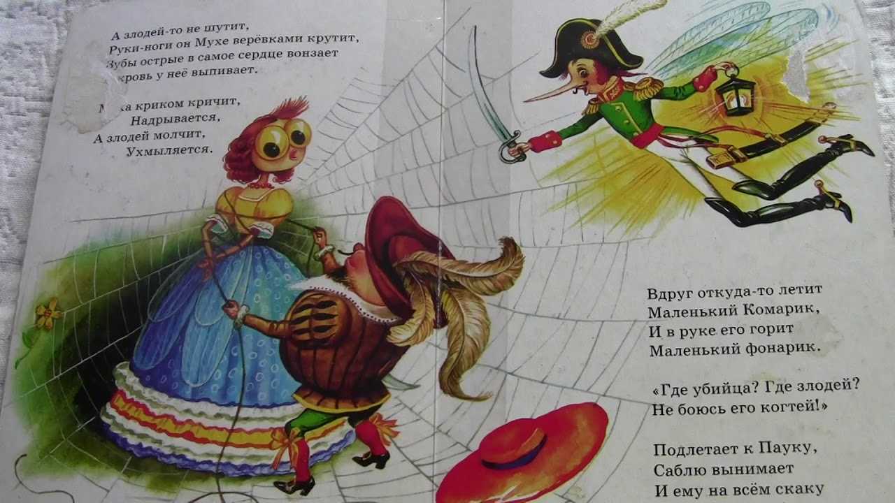 Чуковский «муха-цокотуха» читать текст с картинками