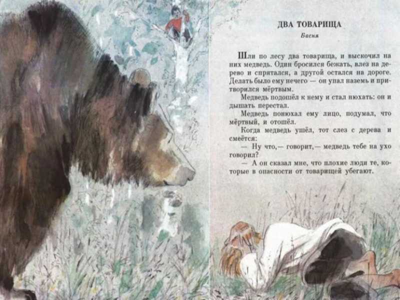 Басни толстого для детей, 3-4 класс
